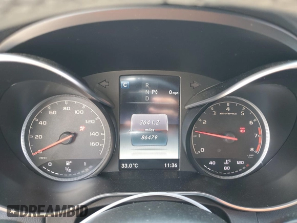 2017 Mercedes-Benz C 43 AMG with VIN 55SWF6EB7HU232029, listed as a Copart auction lot 59319684 with 86,479 mi miles and Salvage Title. Bid and sale history available at DreamBid. Image 9.