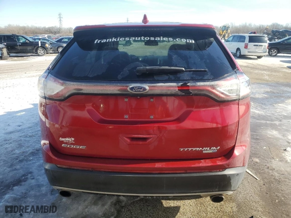 2016 Ford Edge Titanium with VIN 2FMPK4K98GBC23998, listed as a Copart auction lot 45711475 with 90,760 mi miles and Salvage Title. Bid and sale history available at carsss.com. Image 6.