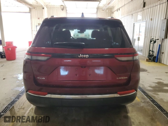 2023 Jeep Grand Cherokee Laredo z VIN 1C4RJHAG1PC568930, wystawiony jako Copart lot #57451085 z przebiegiem 22 866 mil mil oraz Szkoda całkowita • Salvage title. Historia ofert i sprzedaży dostępna na DreamBid. Obrazek 6.