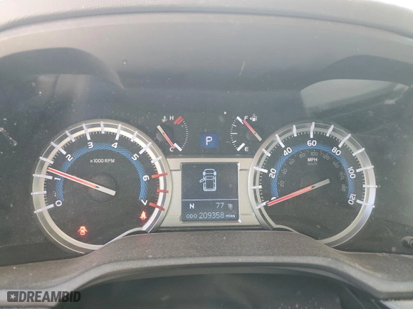 2016 Toyota 4Runner SR5 with VIN JTEZU5JR3G5111785, listed as a Copart auction lot 49997225 with 209,358 mi miles and Salvage Title. Bid and sale history available at carsss.com. Image 9.