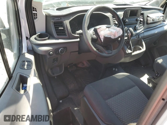 2024 Ford Transit Cargo with VIN 1FTBR1Y89RKA87655, listed as a Copart auction lot 57893955 with 11,044 mi miles and Salvage title. Bid and sale history available at DreamBid. Image 8.
