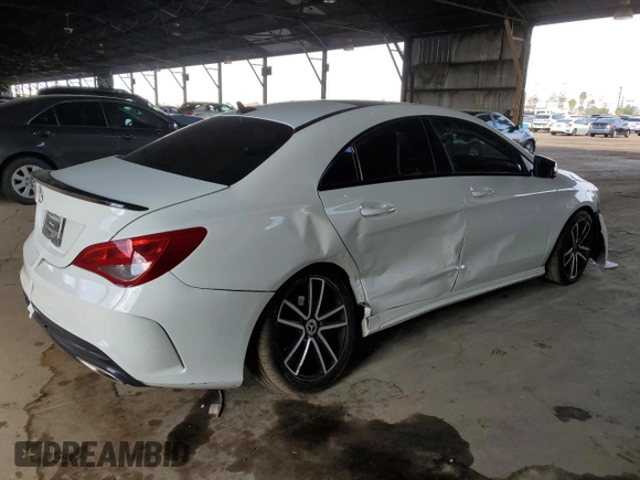 2018 Mercedes-Benz CLA 250 with VIN WDDSJ4EB5JN648161, listed as a Copart auction lot 50841635 with 106,211 mi miles and Salvage Title. Bid and sale history available at DreamBid. Image 3.