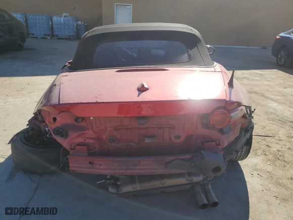 2016 Mazda MX-5 Miata Club with VIN JM1NDAC78G0106165, listed as a Copart auction lot 42448635 with 0 mi miles and Salvage Title. Bid and sale history available at carsss.com. Image 6.