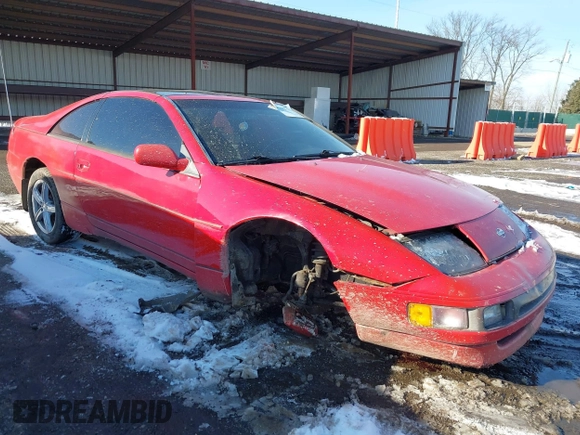 1991 Nissan 300ZX z VIN JN1RZ26H9MX506206, wystawiony jako IAAI lot #41602782 z przebiegiem 262 031 mil mil oraz . Historia ofert i sprzedaży dostępna na DreamBid. Obrazek 1.