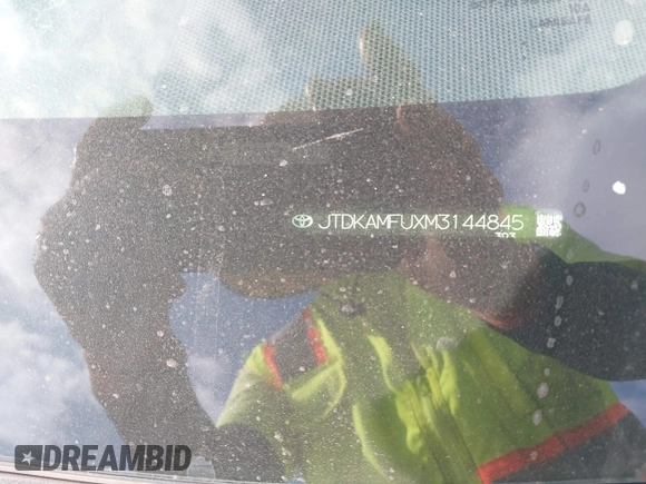 2021 Toyota Prius L Eco with VIN JTDKAMFUXM3144845, listed as a IAAI auction lot 41358306 with Not provided miles and . Bid and sale history available at DreamBid. Image 9.
