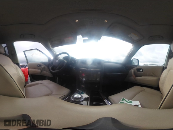 2019 Nissan Armada Platinum with VIN JN8AY2NE8K9757454, listed as a IAAI auction lot 37941190 with 43,549 mi miles. Bid and sale history available at carsss.com. Image 18.
