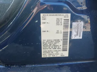2020 Nissan Altima S with VIN 1N4BL4BV9LC166347, listed as a IAAI auction lot 41929197 with 63,005 mi miles and . Bid and sale history available at carsss.com. Image 9.
