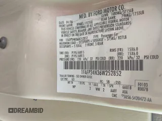 2006 Ford Focus S with VIN 1FAFP34N36W252852, listed as a IAAI auction lot 42527049 with 100,545 mi miles and . Bid and sale history available at DreamBid. Image 9.