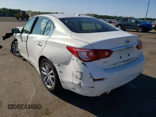 2014 Infiniti Q50 with VIN JN1BV7AR2EM691213, listed as a Copart auction lot 50857185 with 91,924 mi miles and Non Repairable. Bid and sale history available at carsss.com. Image 3.