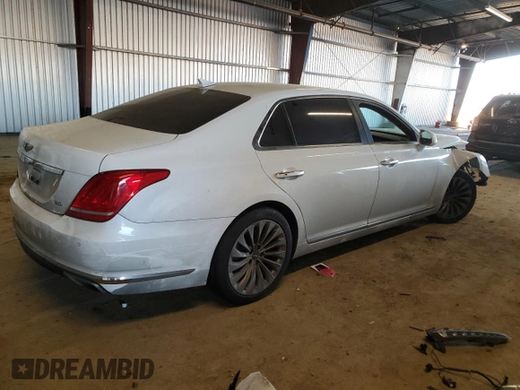 2017 Genesis G90 Ultimate with VIN KMHG54JH7HU029720, listed as a Copart auction lot 87555835 with Not Provided miles and Salvage Title. Bid and sale history available at DreamBid. Image 3.