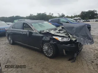 2018 Genesis G90 Premium with VIN KMHG34JA4JU046831, listed as a Copart auction lot 71627693 with 38,207 mi miles and . Bid and sale history available at carsss.com. Image 4.