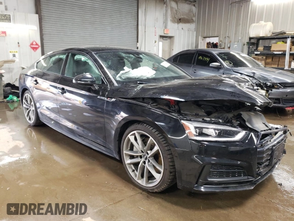 2019 Audi A5 Sportback Premium Plus with VIN WAUENCF53KA007031, listed as a Copart auction lot 43789944 with 66,169 mi miles. Bid and sale history available at carsss.com. Image 4.