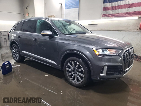 2022 Audi Q7 Premium Plus with VIN WA1LJBF74ND007229, listed as a Copart auction lot 88973875 with 18,304 mi miles and Salvage title. Bid and sale history available at DreamBid. Image 4.