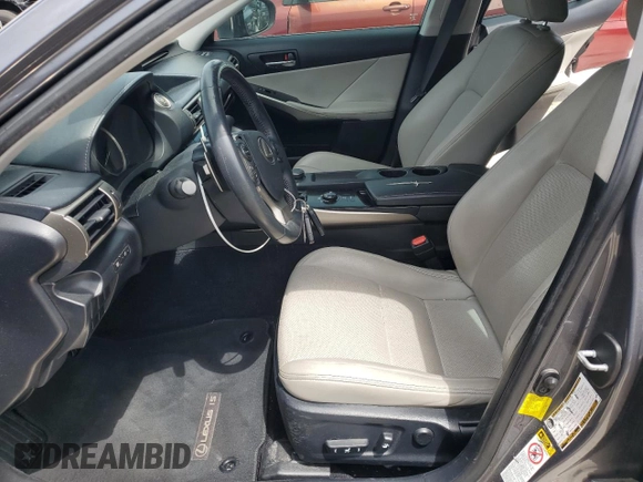 2014 Lexus IS 250 with VIN JTHBF1D20E5005622, listed as a Copart auction lot 54598975 with 107,547 mi miles and Salvage Title. Bid and sale history available at carsss.com. Image 7.