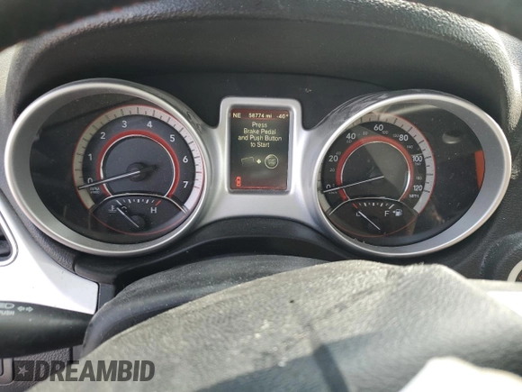2019 Dodge Journey GT with VIN 3C4PDDEG2KT738856, listed as a Copart auction lot 54213045 with 58,774 mi miles and Salvage Title. Bid and sale history available at DreamBid. Image 9.