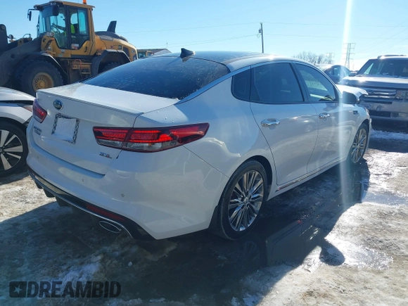 2016 Kia Optima SXL Turbo with VIN 5XXGV4L23GG073151, listed as a IAAI auction lot 41363341 with 74,226 mi miles. Bid and sale history available at carsss.com. Image 4.