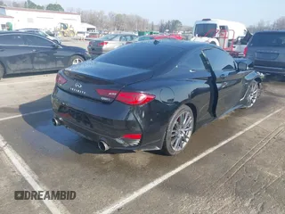 2017 Infiniti Q60 Red Sport 400 with VIN JN1FV7EL1HM700124, listed as a IAAI auction lot 41789570 with 140,841 mi miles and . Bid and sale history available at carsss.com. Image 4.