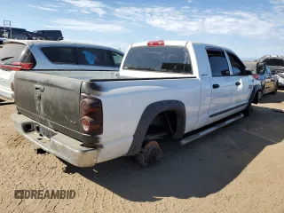 2007 Dodge Ram 2500 SLT with VIN 3D7KR29A97G791291, listed as a Copart auction lot 63494494 with 268,020 mi miles and Clean Title. Bid and sale history available at carsss.com. Image 3.