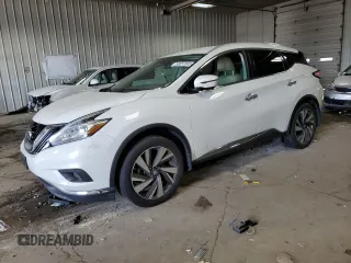 2016 Nissan Murano SL with VIN 5N1AZ2MH0GN140161, listed as a Copart auction lot 58057865 with 23,133 mi miles and Salvage title. Bid and sale history available at DreamBid. Image 1.