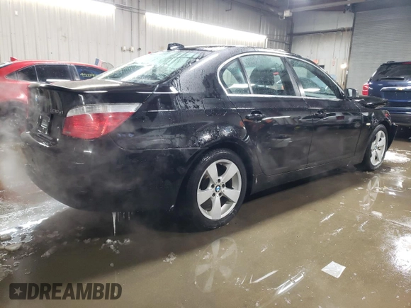 2007 BMW 5 Series 530xi with VIN WBANF73597CU25081, listed as a Copart auction lot 45672795 with 76,894 mi miles and Salvage Title. Bid and sale history available at carsss.com. Image 3.