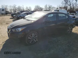 2021 Nissan Versa SV with VIN 3N1CN8EV0ML839675, listed as a Copart auction lot 48136185 with 116,783 mi miles and Salvage Title. Bid and sale history available at carsss.com. Image 1.