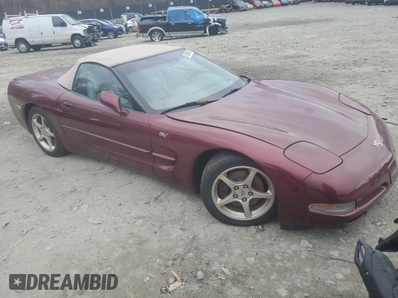 2003 Chevrolet Corvette with VIN 1G1YY32G535127480, listed as a Copart auction lot 83998584 with 0 mi miles and Salvage Title. Bid and sale history available at carsss.com. Image 4.