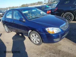 2009 Kia Spectra LX with VIN KNAFE222395637600, listed as a IAAI auction lot 41766601 with Not Provided miles. Bid and sale history available at carsss.com. Image 1.