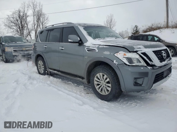 2017 Nissan Armada SV with VIN JN8AY2NC9H9505655, listed as a Copart auction lot 45628715 with 154,441 mi miles and Clean Title. Bid and sale history available at carsss.com. Image 4.