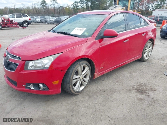 2012 Chevrolet Cruze LTZ with VIN 1G1PH5SCXC7138452, listed as a IAAI auction lot 41919277 with 134,094 mi miles. Bid and sale history available at carsss.com. Image 2.