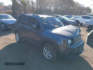 2016 Jeep Renegade Latitude with VIN ZACCJBBT4GPD61037, listed as a IAAI auction lot 41555776 with 89,753 mi miles. Bid and sale history available at carsss.com. Image 1.