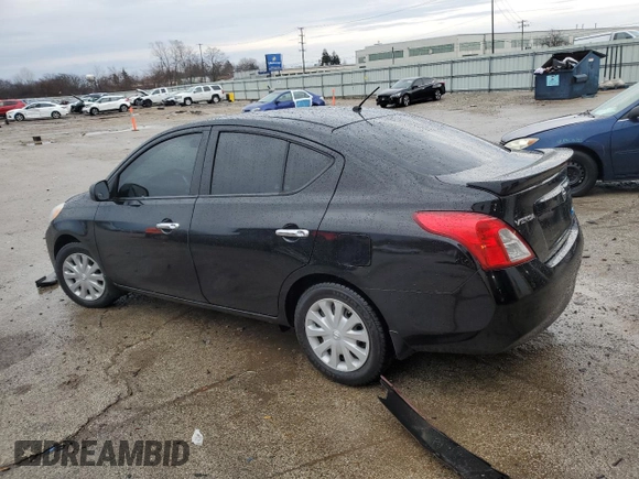 2014 Nissan Versa S with VIN 3N1CN7AP1EL839011, listed as a Copart auction lot 47817415 with 63,059 mi miles and Salvage Title. Bid and sale history available at DreamBid. Image 2.