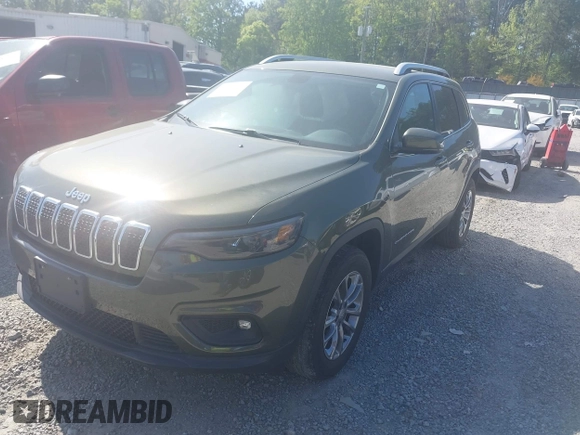 2019 Jeep Cherokee Latitude Plus with VIN 1C4PJMLB4KD418282, listed as a IAAI auction lot 42020995 with 58,000 mi miles and . Bid and sale history available at DreamBid. Image 2.