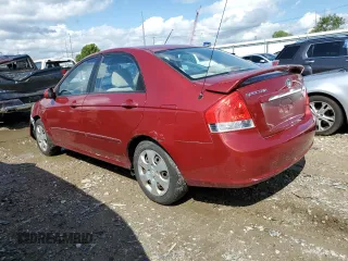 2008 Kia Spectra EX with VIN KNAFE121885573084, listed as a Copart auction lot 66675784 with 117,013 mi miles and Clean Title. Bid and sale history available at carsss.com. Image 2.