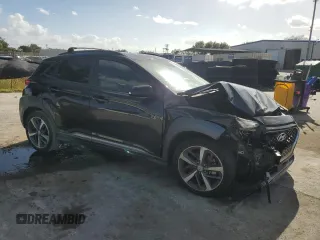 2021 Hyundai Kona Ultimate with VIN KM8K53A5XMU728876, listed as a Copart auction lot 78935024 with 36,198 mi miles and Salvage Title. Bid and sale history available at carsss.com. Image 4.