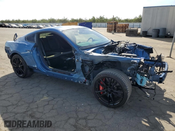 2021 Ford Mustang Shelby GT500 with VIN 1FA6P8SJ4M5501255, listed as a Copart auction lot 75242444 with 6,014 mi miles and Salvage title. Bid and sale history available at DreamBid. Image 4.