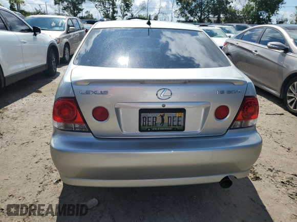 2005 Lexus IS 300 with VIN JTHBD192250100758, listed as a Copart auction lot 73828734 with Not Provided miles and Salvage Title. Bid and sale history available at DreamBid. Image 6.
