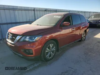2017 Nissan Pathfinder SV z VIN 5N1DR2MM4HC623076, wystawiony jako Copart lot #80681634 z przebiegiem 155 811 mil mil oraz Szkoda całkowita • Salvage title. Historia ofert i sprzedaży dostępna na DreamBid. Obrazek 1.