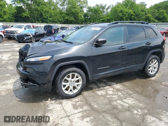 2016 Jeep Cherokee Sport with VIN 1C4PJMABXGW191341, listed as a Copart auction lot 59394975 with 116,385 mi miles and Salvage title. Bid and sale history available at DreamBid. Image 1.