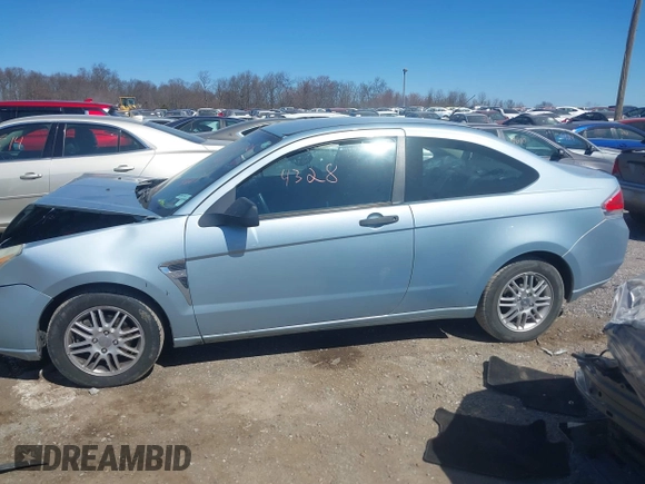 2008 Ford Focus SE with VIN 1FAHP33N28W137186, listed as a IAAI auction lot 41894328 with 150,854 mi miles. Bid and sale history available at carsss.com. Image 14.