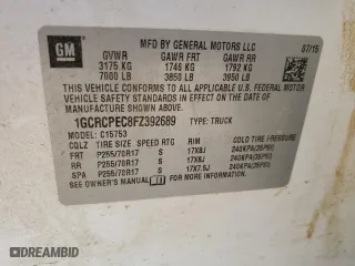 2015 Chevrolet Silverado 1500 LS with VIN 1GCRCPEC8FZ392689, listed as a Copart auction lot 85220214 with 318,185 mi miles and Salvage Title. Bid and sale history available at carsss.com. Image 14.