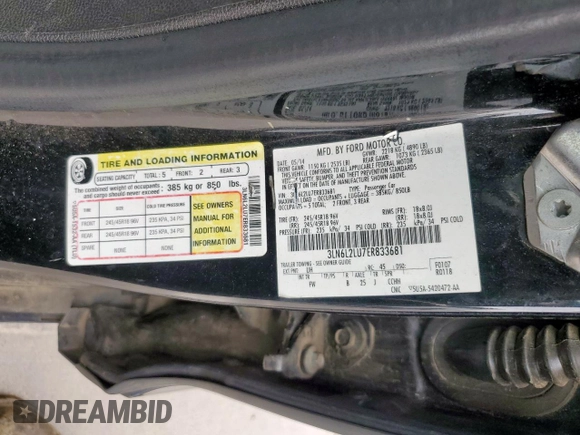 2014 Lincoln MKZ Hybrid with VIN 3LN6L2LU7ER833681, listed as a Copart auction lot 63560935 with 109,341 mi miles and Clean title. Bid and sale history available at DreamBid. Image 12.
