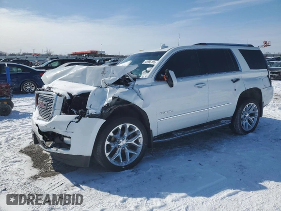 2017 GMC Yukon Denali with VIN 1GKS2CKJXHR168346, listed as a Copart auction lot 45666185 with 165,293 mi miles and Salvage Title. Bid and sale history available at carsss.com. Image 1.