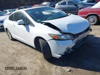 2012 Honda Civic Cpe EX with VIN 2HGFG3B81CH527492, listed as a IAAI auction lot 41835488 with 160,124 mi miles. Bid and sale history available at carsss.com. Image 1.
