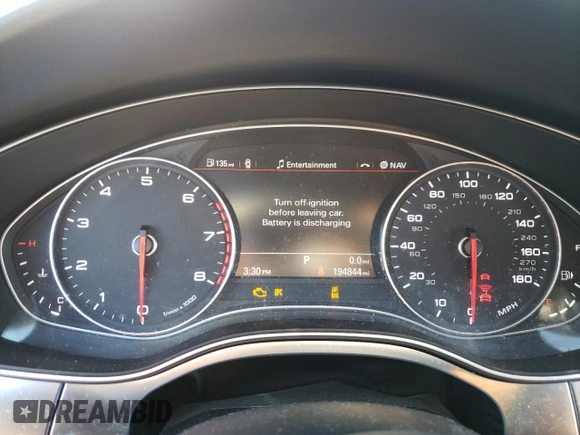 2015 Audi A7 3.0 Premium Plus with VIN WAUWGAFC3FN025710, listed as a Copart auction lot 45300854 with 194,844 mi miles. Bid and sale history available at carsss.com. Image 9.