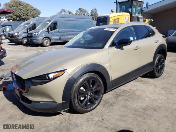 2024 Mazda CX-30 2.5 Carbon Turbo with VIN 3MVDMBXY8RM625722, listed as a Copart auction lot 71303194 with 2,480 mi miles and Salvage Title. Bid and sale history available at carsss.com. Image 1.