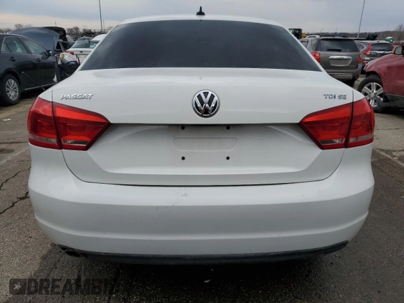 2013 Volkswagen Passat SE with VIN 1VWBN7A39DC029977, listed as a Copart auction lot 46787035 with 106,801 mi miles and Salvage title. Bid and sale history available at DreamBid. Image 6.