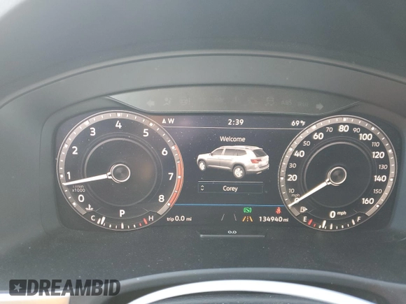 2019 Volkswagen Atlas SEL Premium z VIN 1V2NR2CA5KC524661, wystawiony jako Copart lot #50815745 z przebiegiem 134 940 mil mil oraz Szkoda całkowita • Salvage title. Historia ofert i sprzedaży dostępna na DreamBid. Obrazek 9.