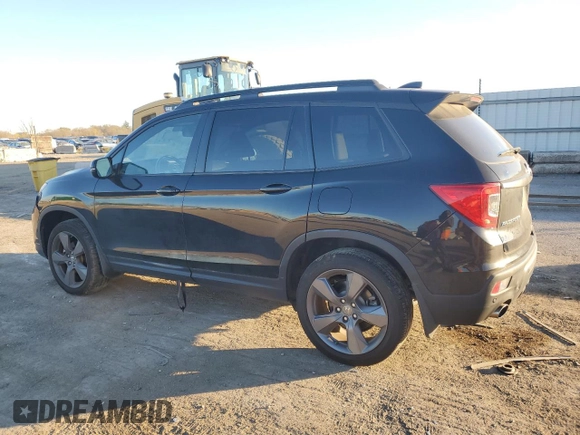 2021 Honda Passport Touring with VIN 5FNYF8H98MB019552, listed as a Copart auction lot 80360194 with 39,173 mi miles and Salvage Title. Bid and sale history available at carsss.com. Image 2.