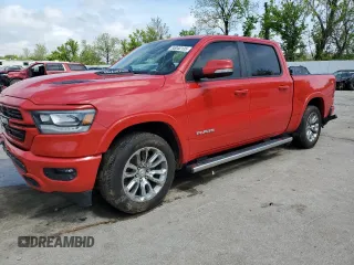2021 Ram 1500 Laramie with VIN 1C6SRFJT0MN810125, listed as a Copart auction lot 55040135 with 88,708 mi miles and Salvage title. Bid and sale history available at DreamBid. Image 1.