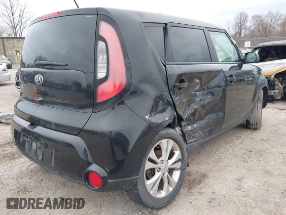 2016 Kia Soul + with VIN KNDJP3A50G7343758, listed as a IAAI auction lot 41908741 with 62,000 mi miles. Bid and sale history available at carsss.com. Image 6.